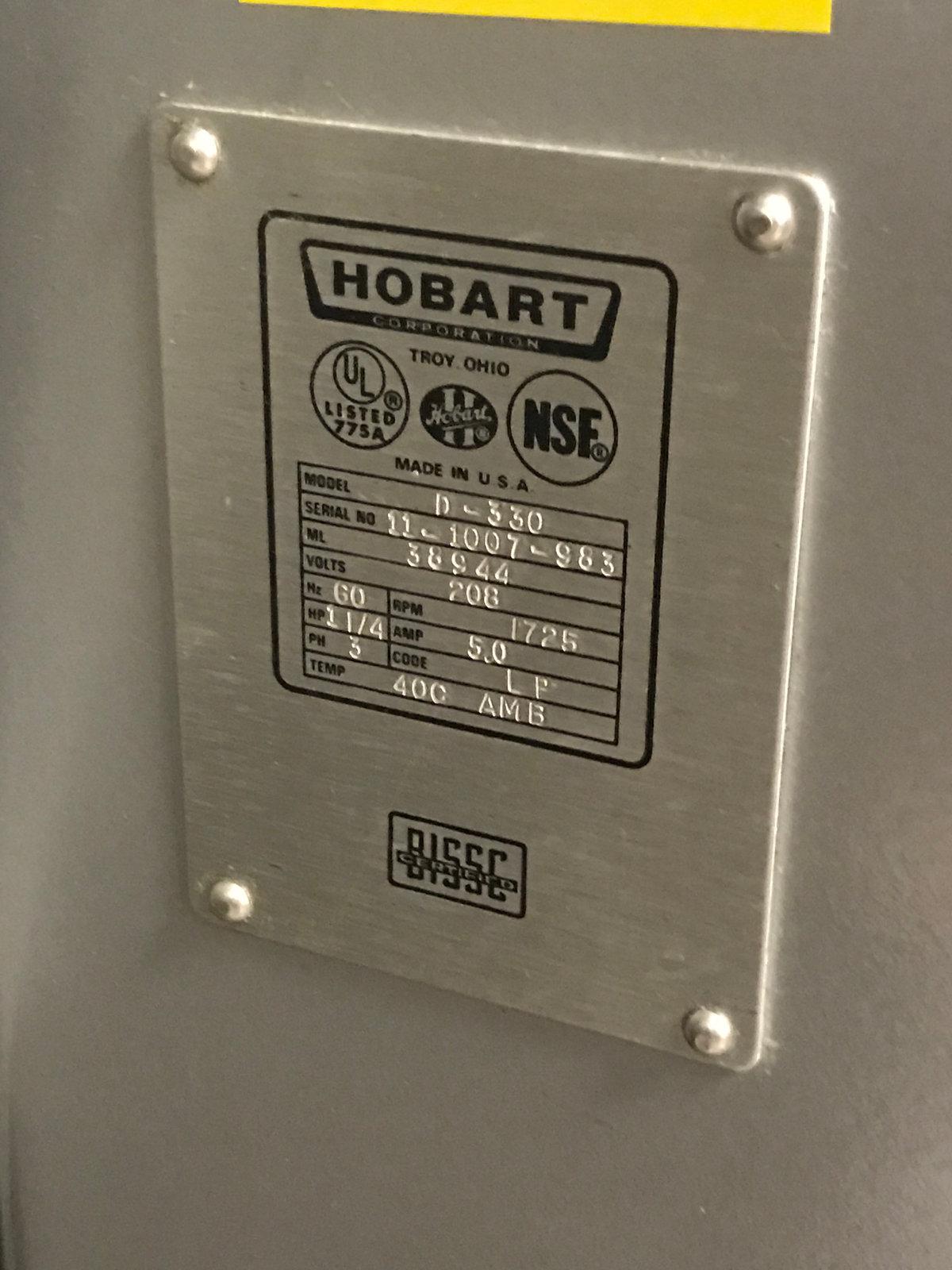 Hobart D-330 1 1/4 HP Commercial Mixer