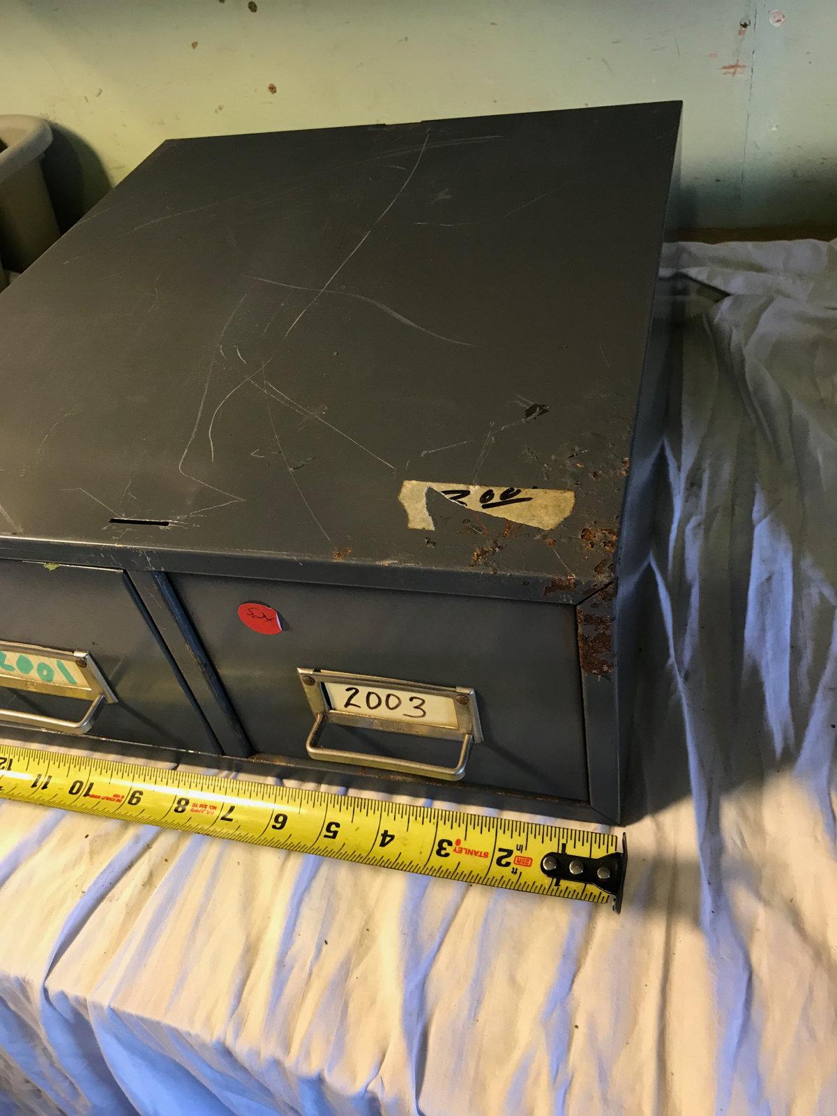 2 drawer index organizer, 14 inches wide