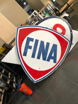 1958 Fina One-Sided Sign, Original
