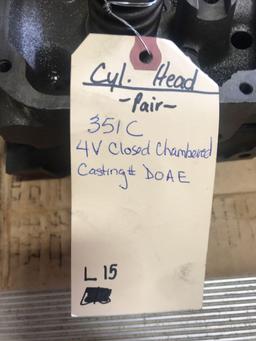 Pair of Heads-351C 4V closed chamber heads