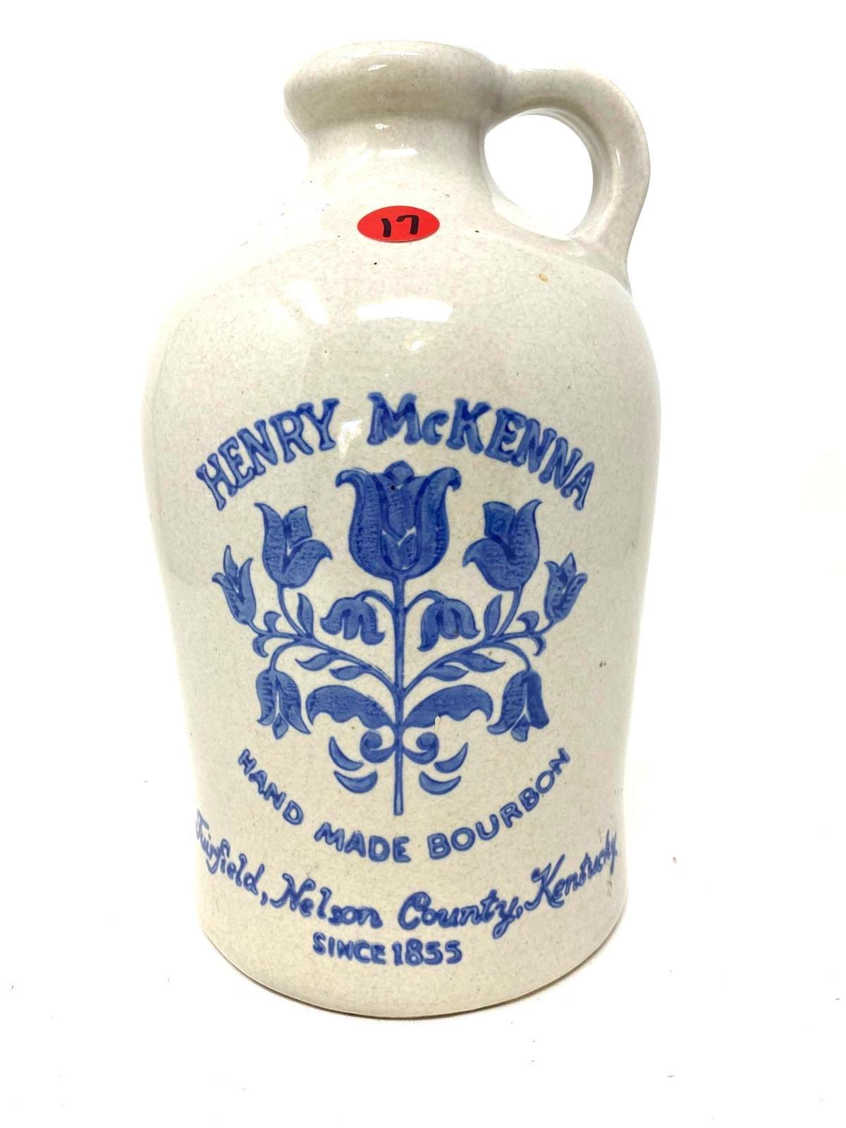 Henry McKenna, Fairfield, Nelson County, Kentucky bourbon crock jug