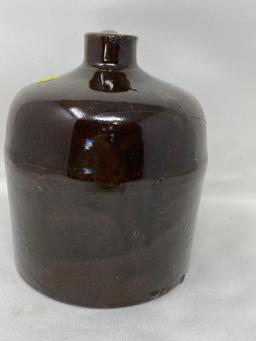 Antique brown crock jug