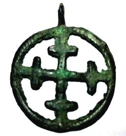 C. 8th-11th Century Medieval Europe Crusader Cross, Rare, W/ Olive Green Patina