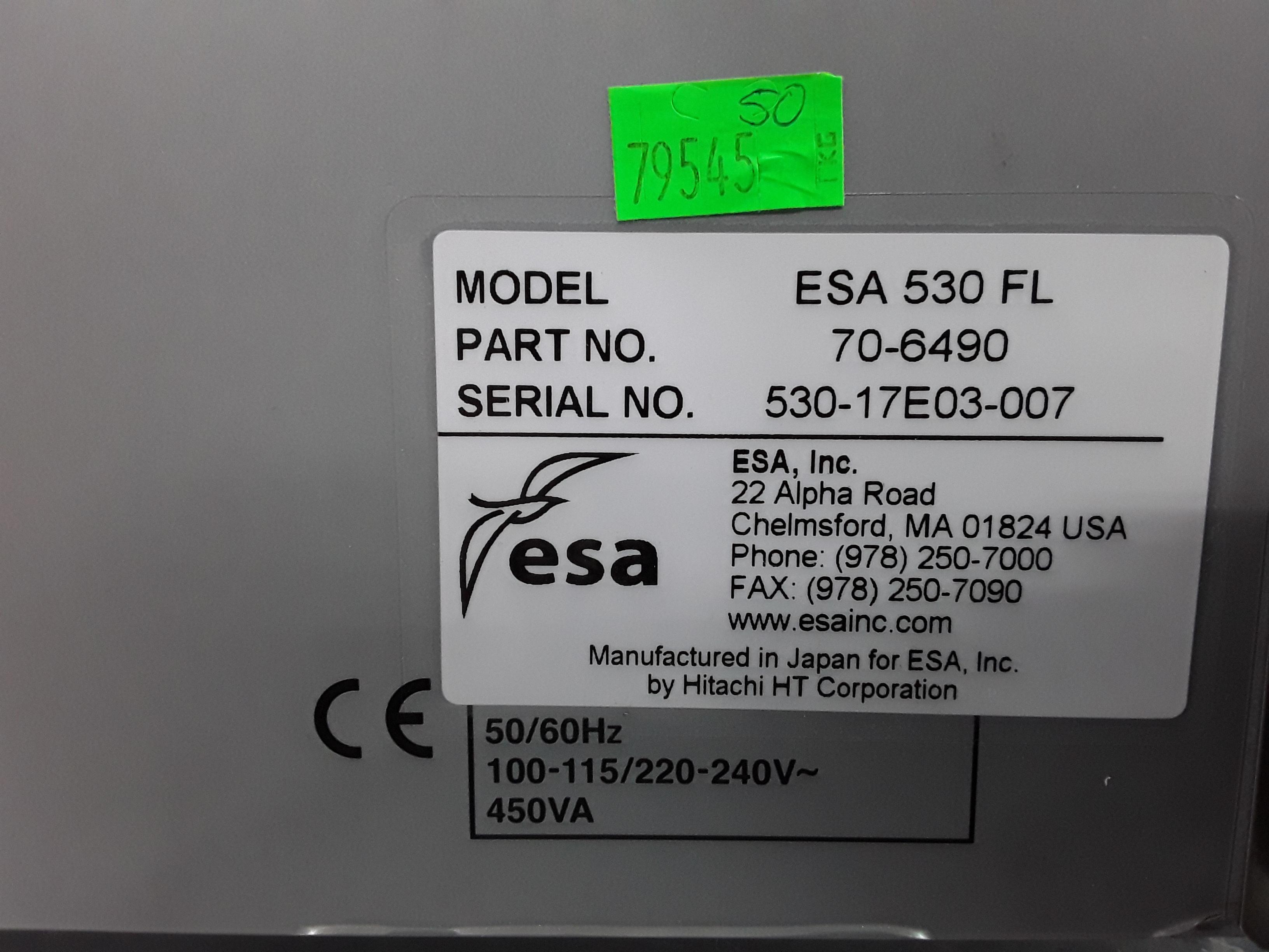 Hitachi ESA 530 FL High Sensitivity Flourescence Detector - 362880