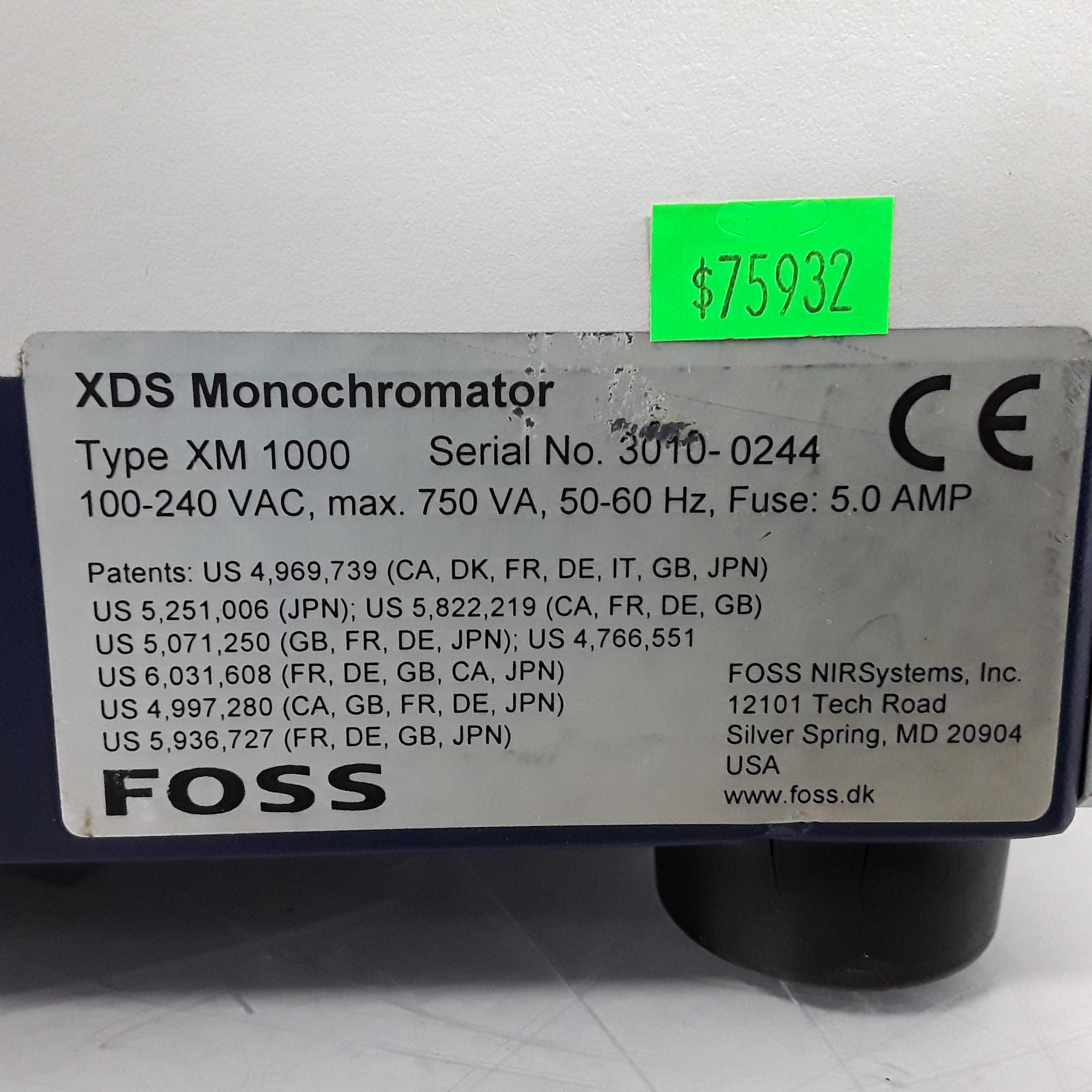 FOSS XDS Rapid Content Analyzer NIR Spectrometer Monochromator - 343359