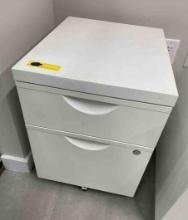 Ikea Erik 2 Drawer White Cabinet on Casters 20"x 16" x 22"
