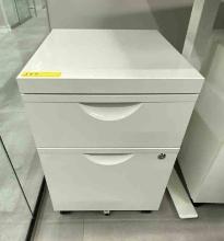 Ikea Erik 2 Drawer White Cabinet on Casters 20"x 16" x 22"