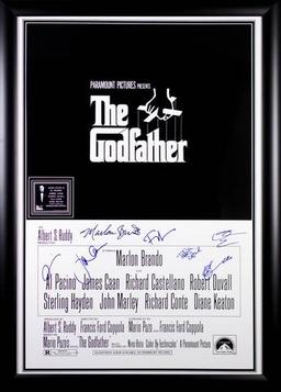 Godfather - Signed Movie Poster With Brando Signature