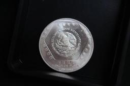1994 Mexico Mayan CHAAC MOLO 5 Peso 1 oz. Silver