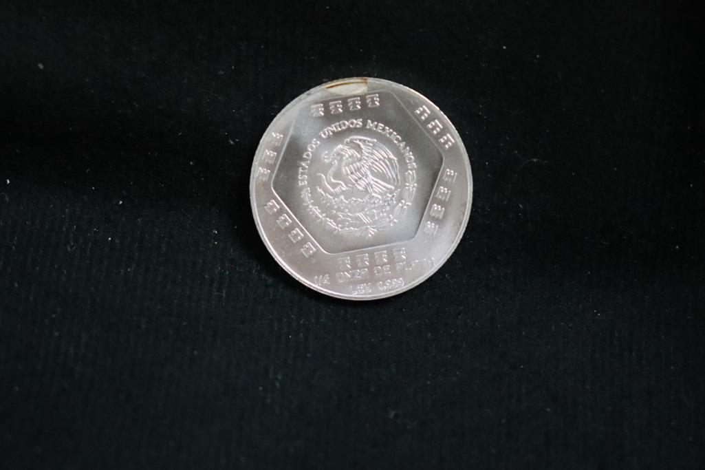 1994 Mexico Mayan CHAAC MOOL 5 Peso 1/4 oz. Silver