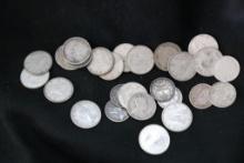 Large Lot Of Canadian Silver Coins
