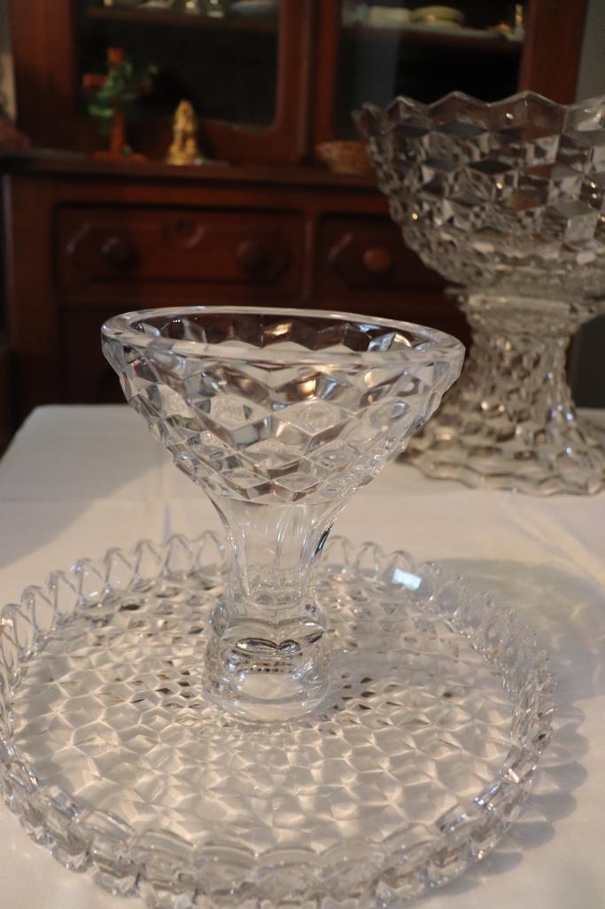 Large quantity of Fostoria American Pattern Glassware
