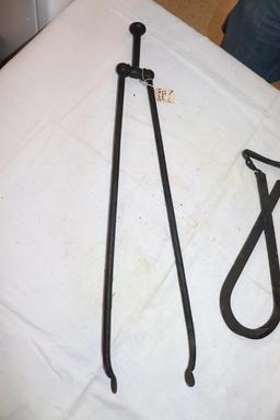 Lot of vintage Ice and Fireplace tongs