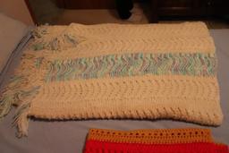 (3) Handmade Afghan Blankets