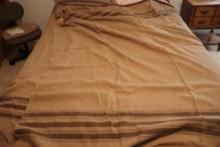 (2) Old Brown Wool Blankets