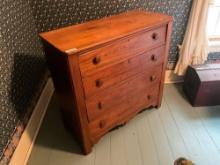 Antique 4-Drawer Walnut Dresser
