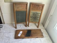 (2) washboards and kraut cutter