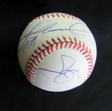 Mark McGwire and Sammy Sosa dual signed National League Baseball