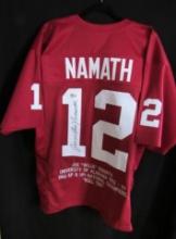 Joe Namath signed Alabama Football jersey