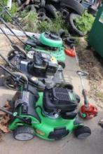 Lot of (3) Push Mowers Including Husqvarna Weed Eater