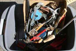 Entire Box of Various Hand Tools, Wrenches, Clamps, Brushes, Torque Wrench, etc.