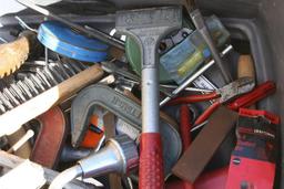 Entire Box of Various Hand Tools, Wrenches, Clamps, Brushes, Torque Wrench, etc.