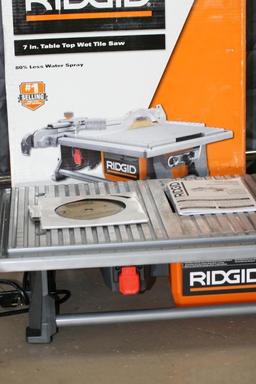 Ridgid 120-volt 7 In. Table Top Wet Tile Saw, upc 648846068688