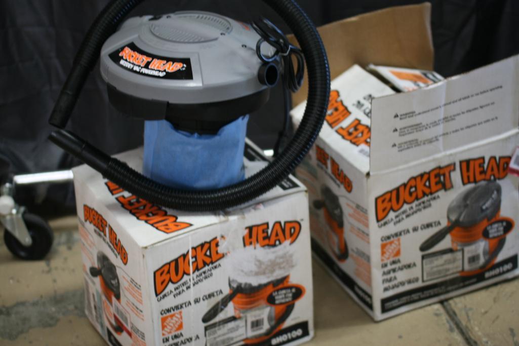 2 Units Five Gallon 1.75 HP Wet Dry Vacuum Vac For Use With Multi Bucket Sold Separately