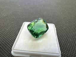 Cushion Cut Green Spinel Gemstone Classic Beauty 12.35ct