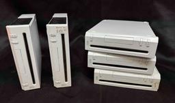 5 Nintendo Wii Video Game Systems