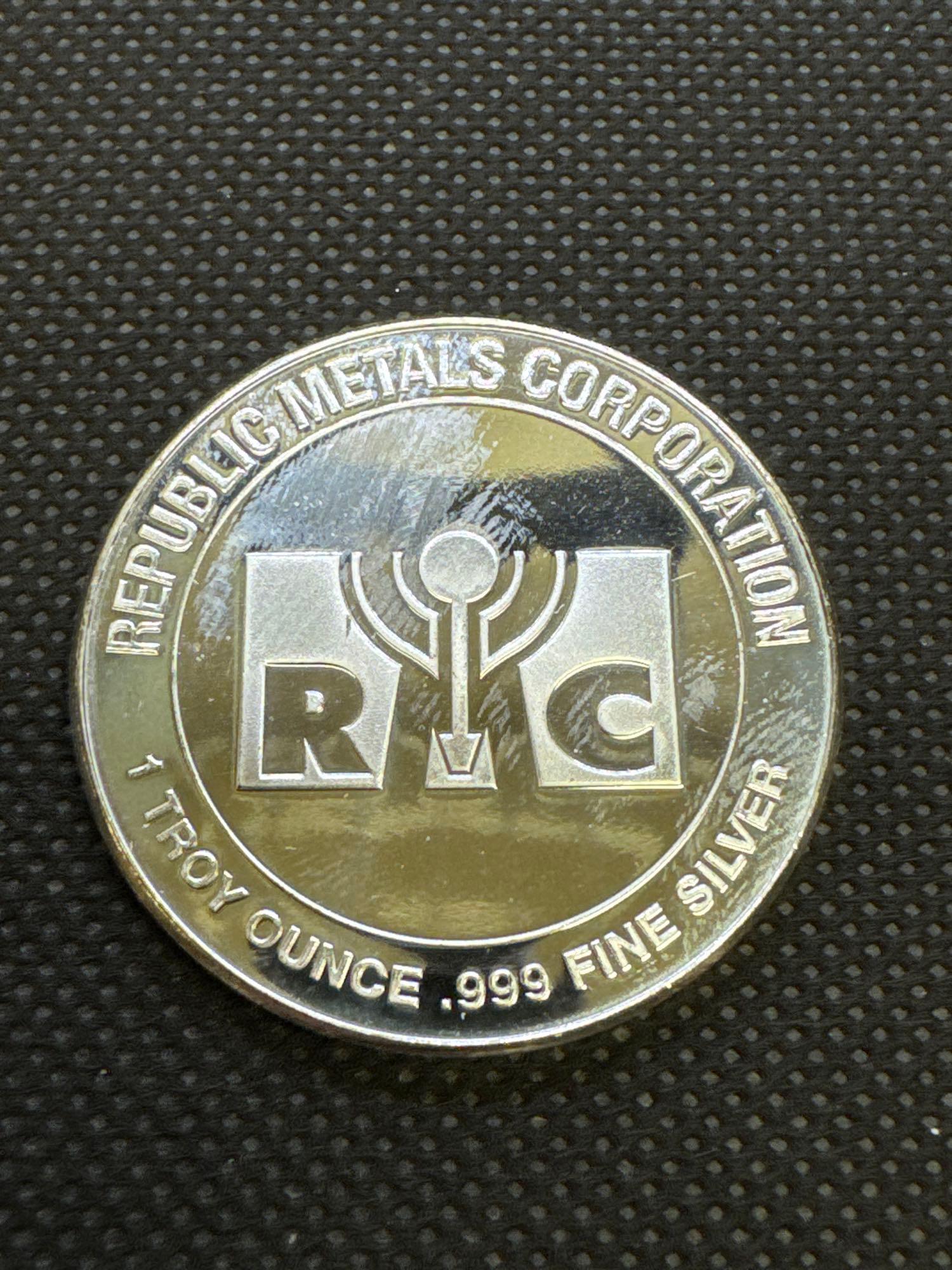 2x RMC 1 Troy Oz .999 Fine Silver Bullion Coins 2.20 Oz