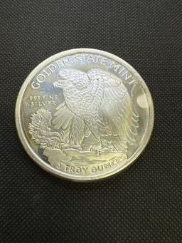 5 Troy Oz .999 Fine Silver Walking Liberty American Eagle Bullion Coin