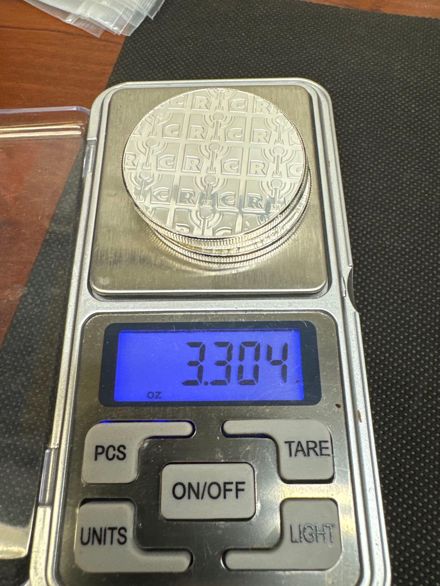 3x RMC 1 Troy Ounce .999 Fine Silver Bullion Coins 3.30 Oz