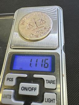 1974 1 Troy Oz .999 Fine Silver Bullion Coin