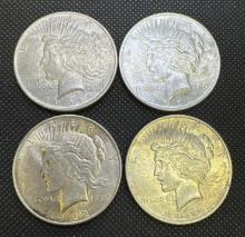 4x 1922 Silver Peace Dollars 90% Silver Coins 3.77 Oz
