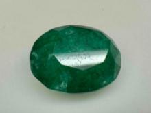 9.4ct Oval Cut Opaque Emerald Gemstone