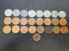 Steel Wheat And Indian Head Pennies