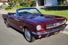 Running 1965 Convertible Ford Mustang Straight 6 cyl 200 CI VIN 5F08T711146