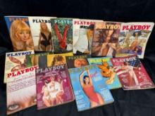 15 Vintage Playboy Magazines 1960s-1970s Centerfolds