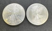 2x 1 Oz .999 Fine Titanium Walking Liberty Bullion Coins 2.30 Oz