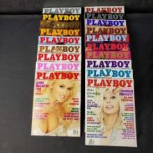 Box of approx. 20 Playboy adult entertainment magazines 1995-1997