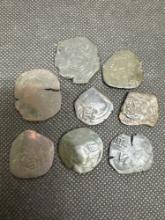 8 Pirate Era Spanish Coins The New And Old World