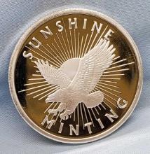 Sunshine Minting 1 Troy Oz .999 Fine Silver Round Coin