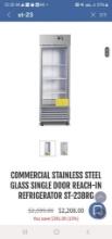 COMMERCIAL STAINLESS STEEL SINGLE DOOR REACH-IN FREEZER ST-23BRG NIB