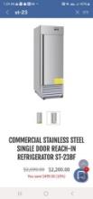 COMMERCIAL STAINLESS STEEL SINGLE DOOR REACH-IN REFRIGERATOR ST-23BF NIB done