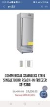 COMMERCIAL STAINLESS STEEL SINGLE DOOR REACH-IN FREEZER ST-23BR done NIB
