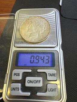 1922 Silver Peace Dollar 90% Silver Coin 0.94 Oz