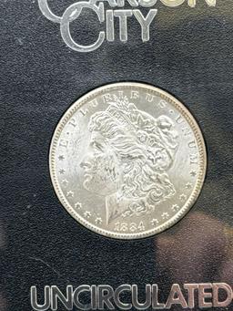 1884 GSA Carson City Morgan Silver Dollar 90% Silver Coin