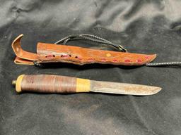 Vintage S&S Helle Holmedal Norge Norway Knife W/Sheath Norwegian Viking Hunting