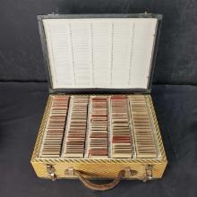 Vintage Barnett & Jaffe bouble sided slide storage case full of slides